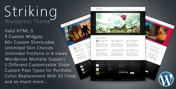 StrikingPremiumCorporatePortfolioWPTheme
