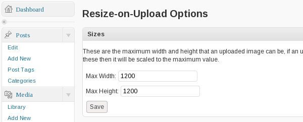 Resize-on-Upload