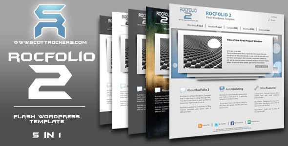 RocFolio 2 - Flash WordPress Template