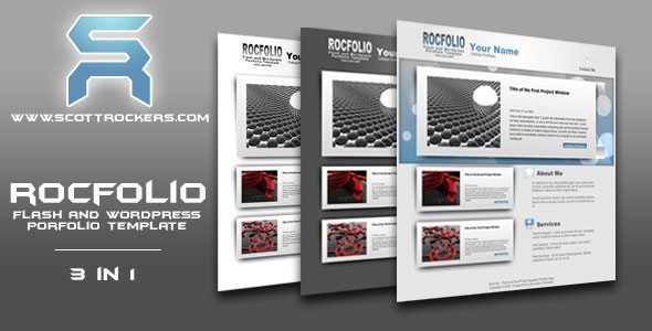 RocFolio - Flash and WordPress Portfolio Template