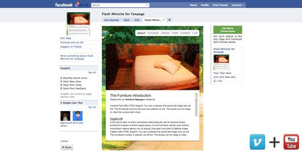 FlashMinisiteFacebookPage
