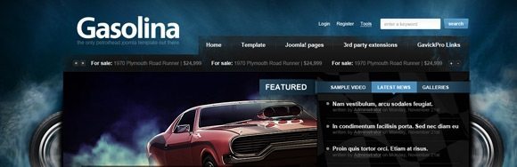 Gasolina- Awesome Free PSD Template