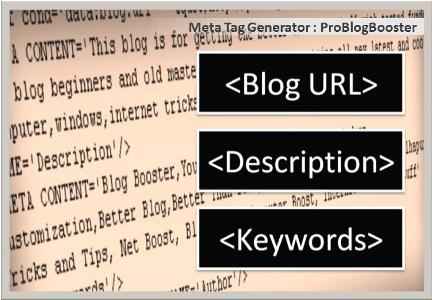 Meta Tag Generator ProBlogBooster