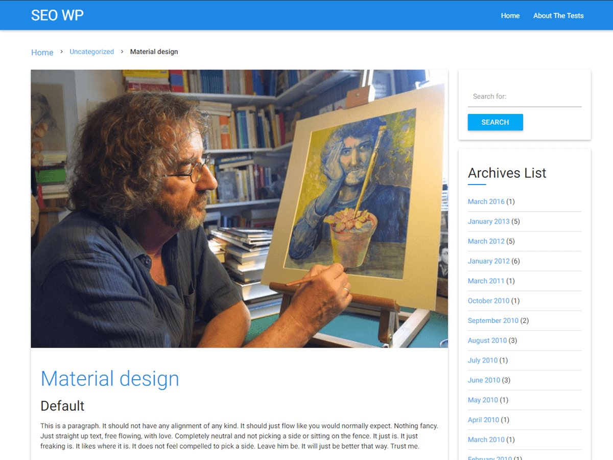 SEO WP theme preview