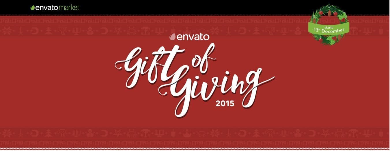 Envato Gift of Giving 2015 in 12 days
