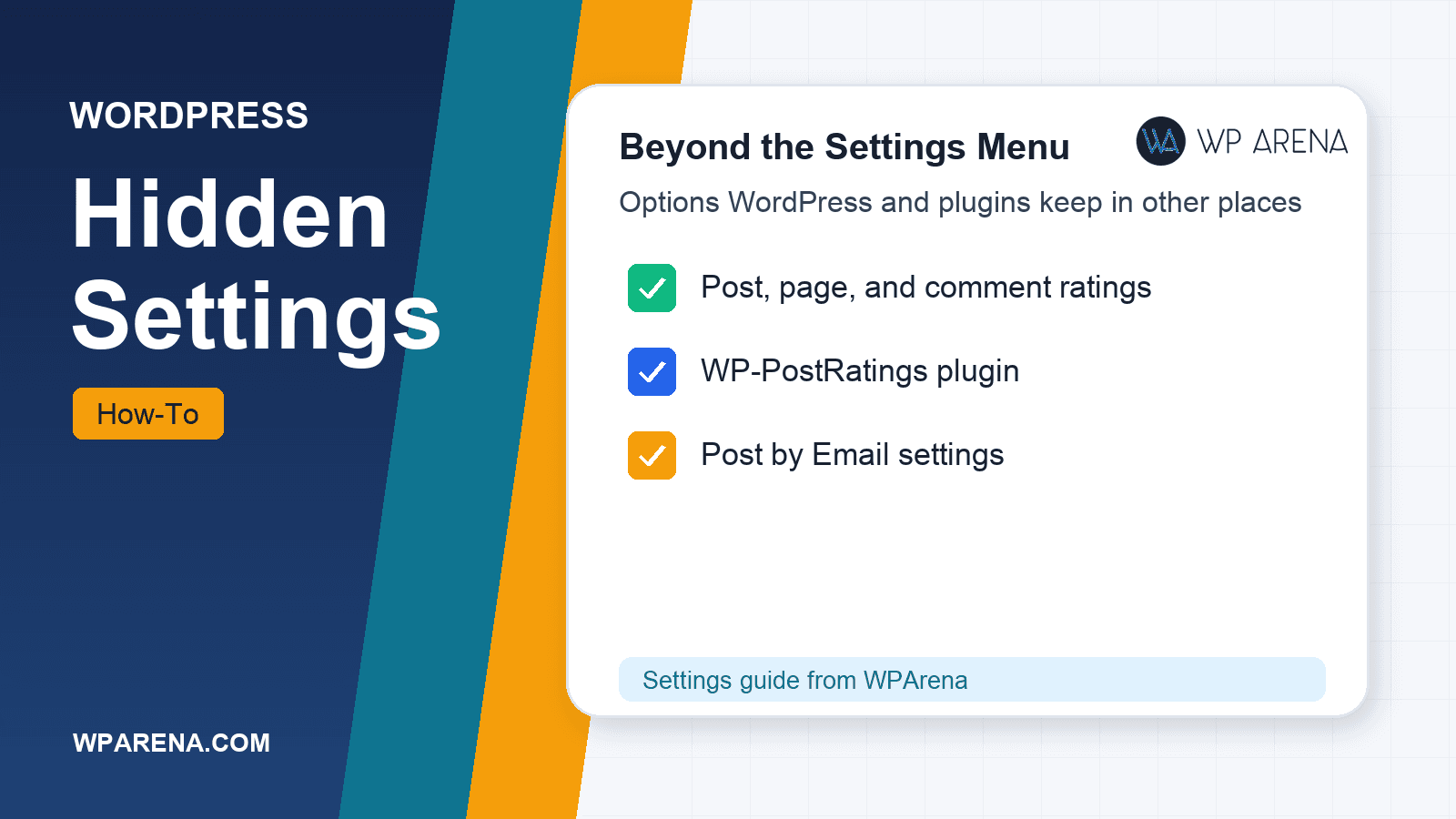 WordPress Settings Not in the Settings Menu