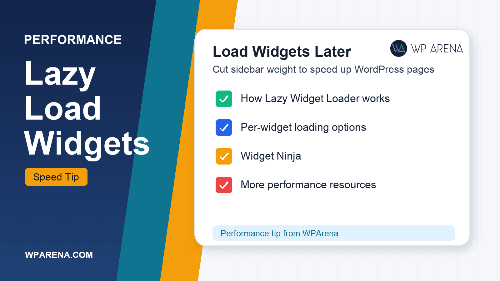 How to Increase WordPress Performance through Lazy Load Widgets
