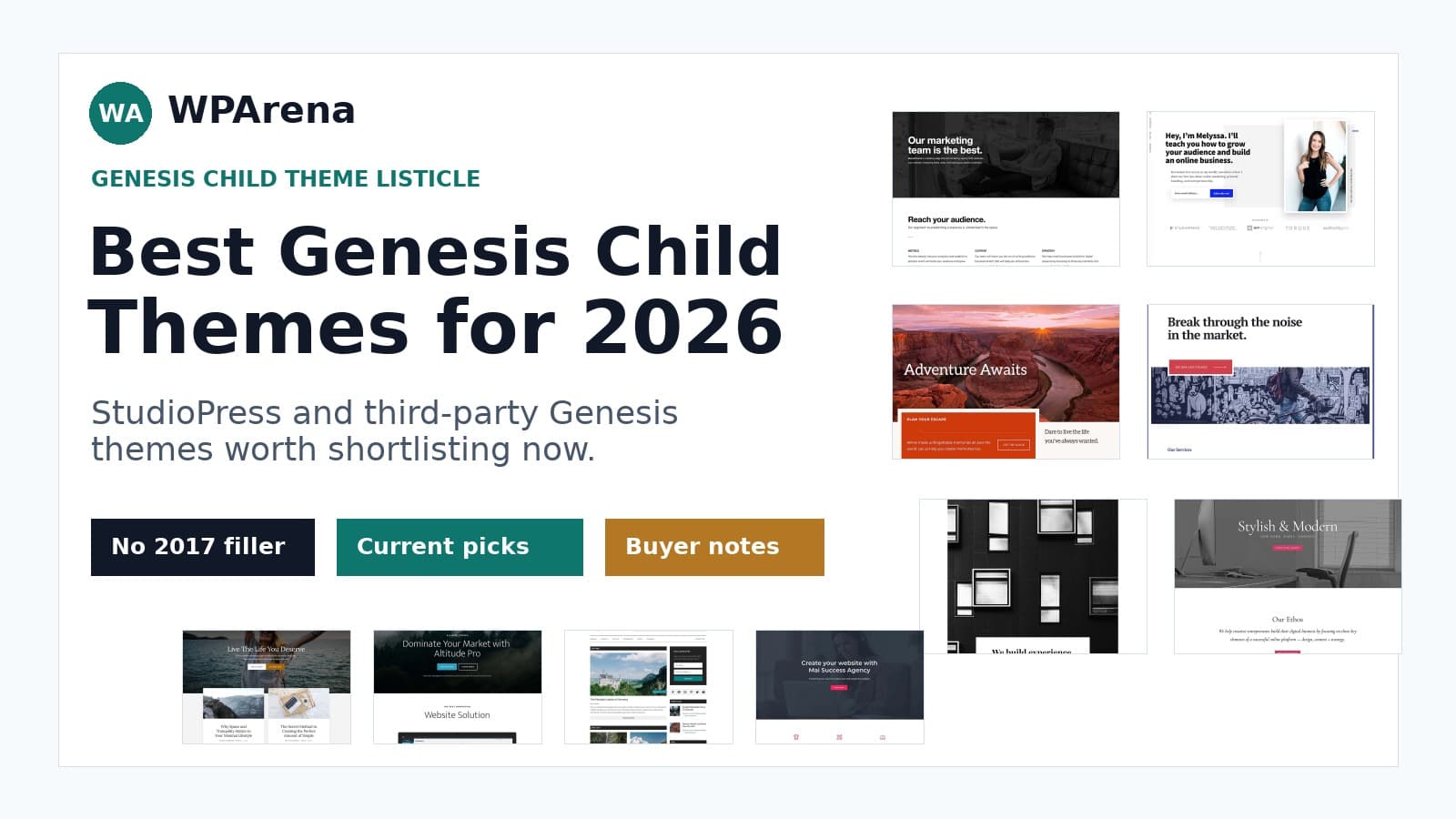 Best Genesis Child Themes for WordPress in 2026