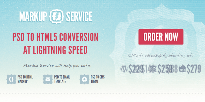 Markup Service PSD to HTML Design Converter