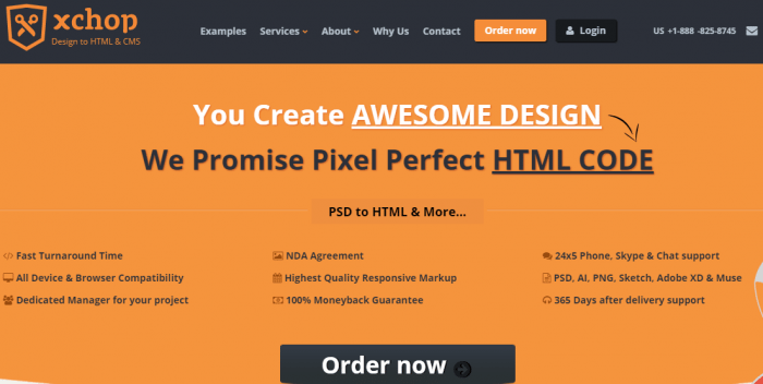 Xchop PSD to HTML Design Converter