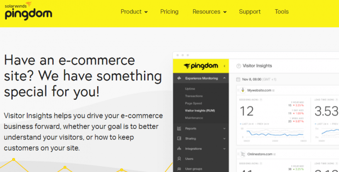 Pingdom Traffic and Web Analytics Tool