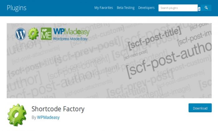 Shortcode Factory