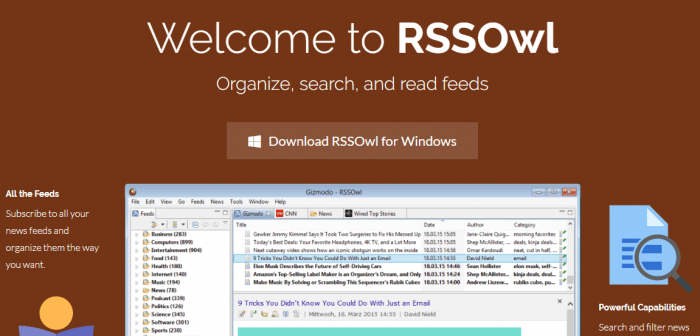 where does rssowl store data