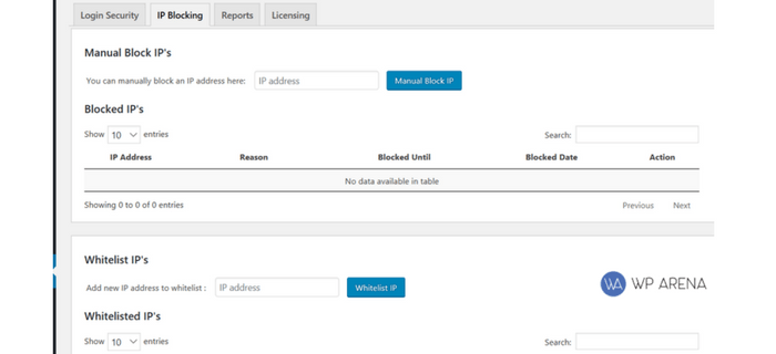 blocking IP's