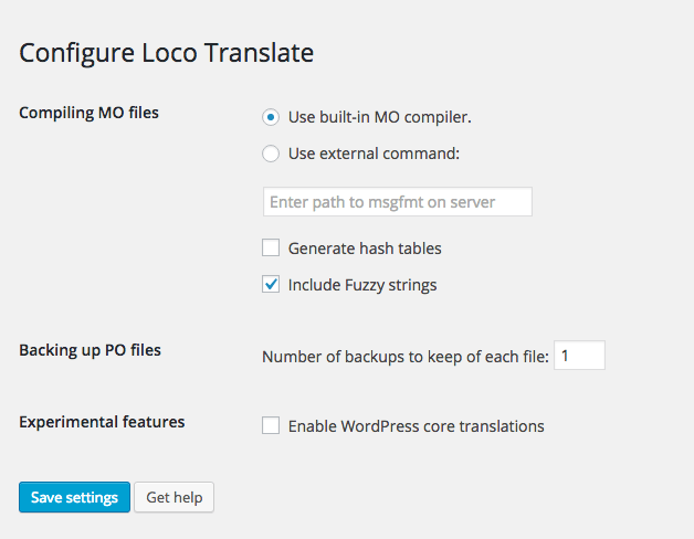 configure loco translate