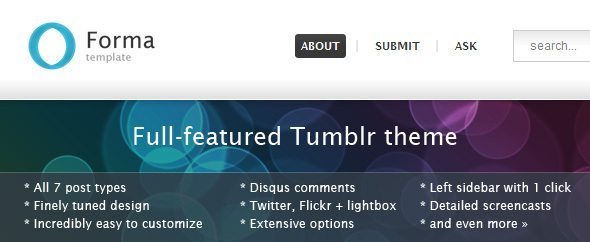 Forma Premium Tumblr Theme