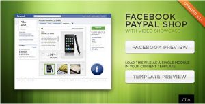 facebook paypal shop template