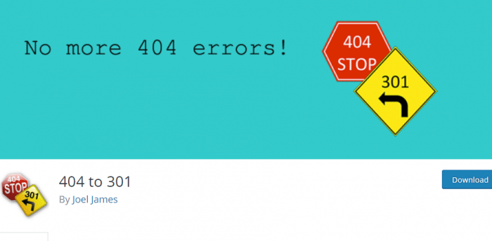 404 to 301 WordPress Error Notification Plugin