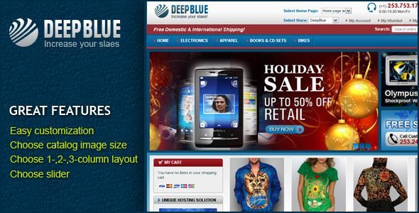 DeepBlue Magento theme