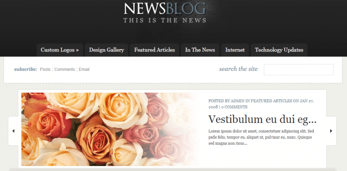 eNews WordPress BuddyPress Theme