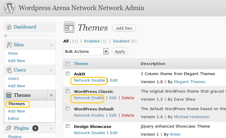 Network-SitesThemes