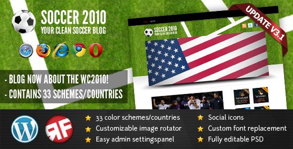 SOCCER2010 wordpress theme