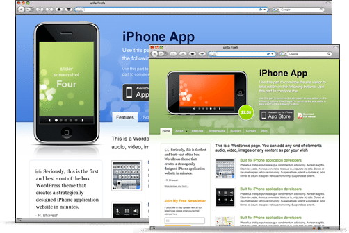 iPhone App WordPress Theme