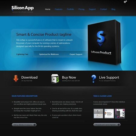 silicon app WordPress theme