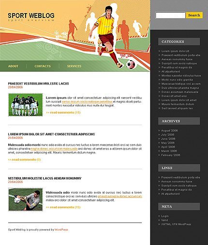 templatemonster sport wptheme