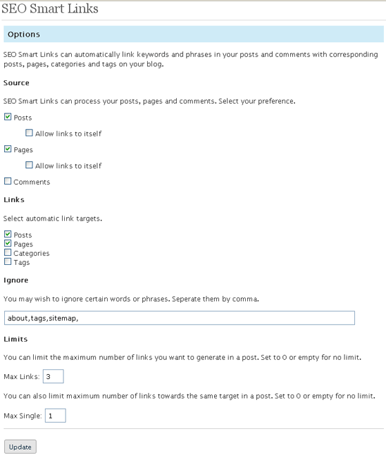 SEO Smart links-wp-plugin