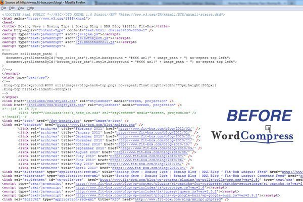 WordCompress before