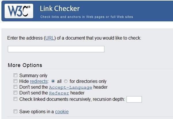 w3c broken link checker