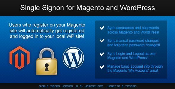 Single Sign-On For Magento And WordPress