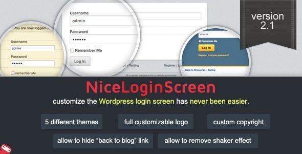 Wp Nice Screen Login - Customize Admin Login Page