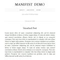 ManifestA simple WordPress theme