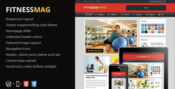 FitnessMag - Responsive Blogging WordPress Theme