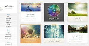 Pinterest Style WordPress Themes Notebook