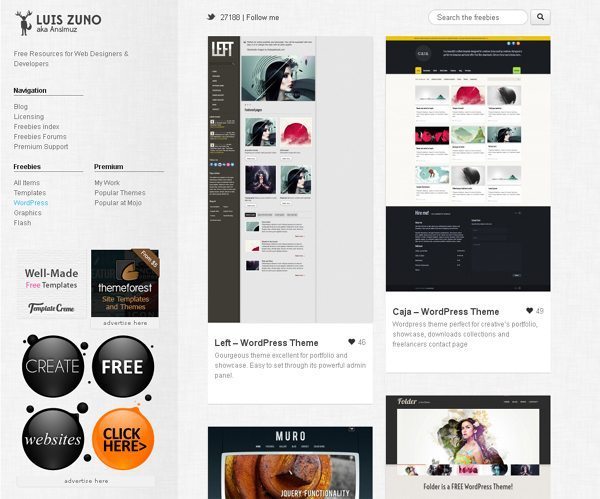 Luiszuno blog WordPress Themes