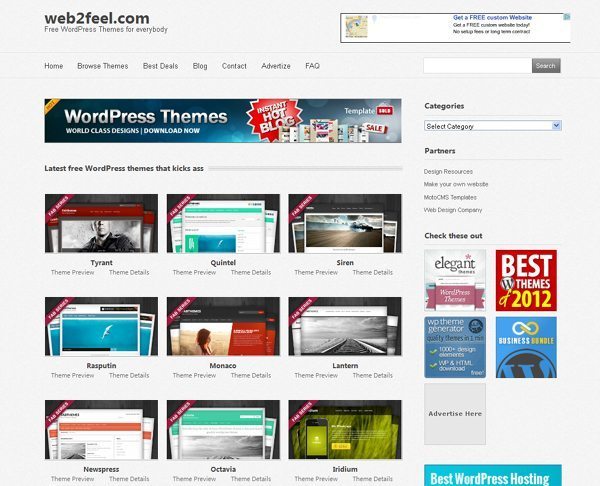 Web 2 Feel: Free WordPress Themes For everybody