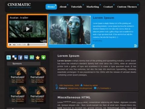 Cinematic WordPress Theme