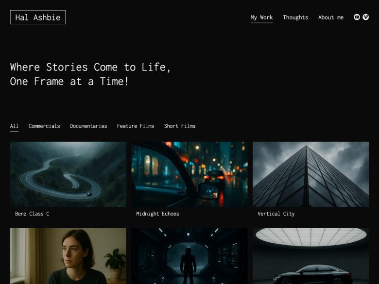 Video Film Portfolio WordPress video themes screenshot