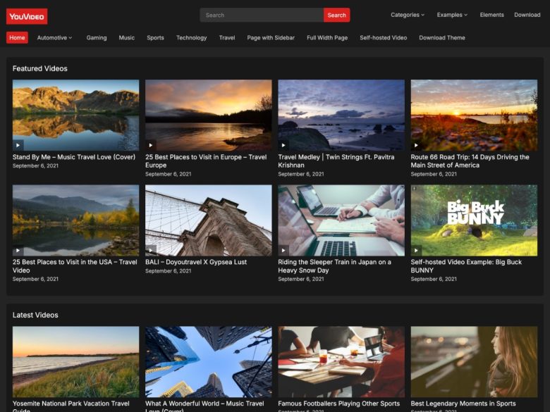 YouVideo WordPress video themes screenshot