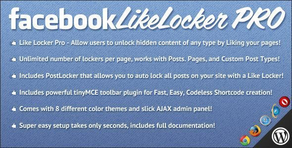 Facebook Like Locker Pro for WordPress