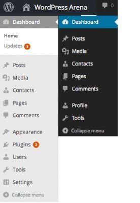 WordPress-Administration-Menu-items