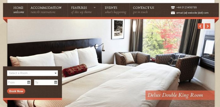 Nice hotel - WordPress hotel theme