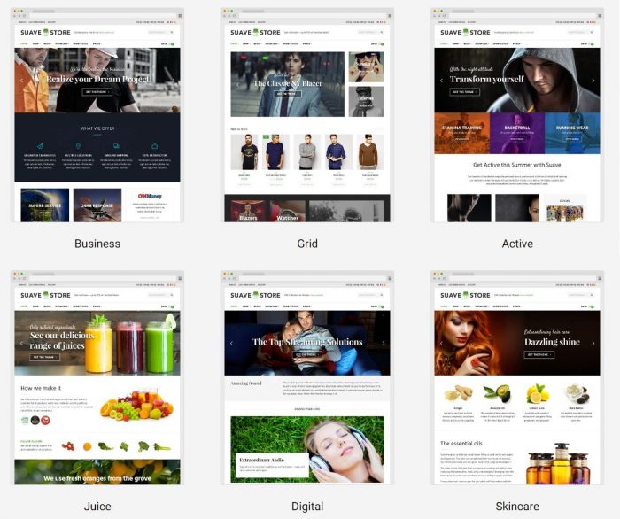 Responsive WooCommerce Themes - Suave