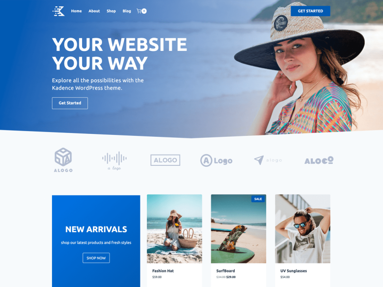 Kadence WooCommerce themes screenshot