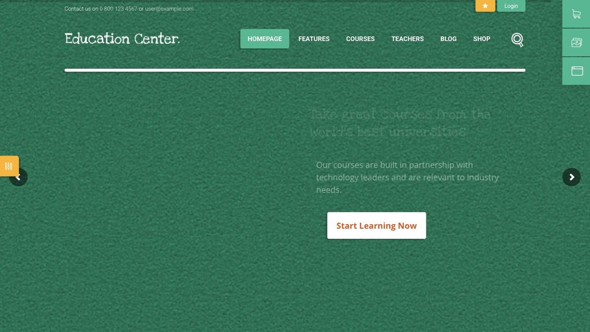 Education Center LMS WordPress theme preview