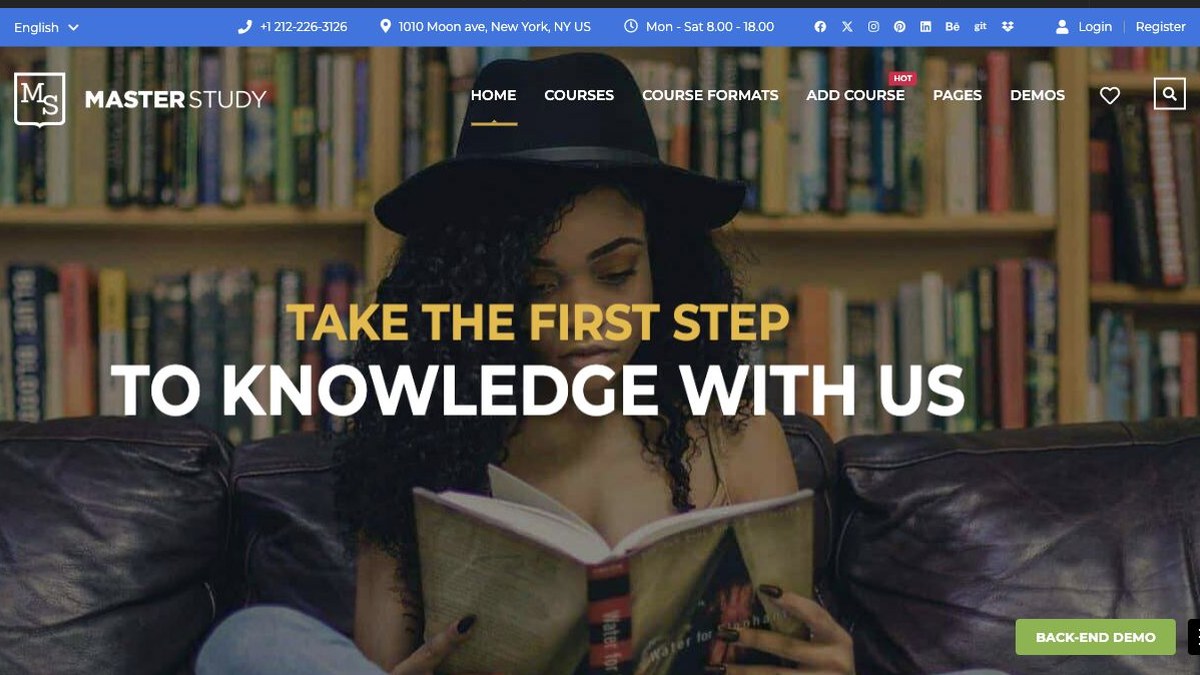 MasterStudy education WordPress theme course marketplace preview