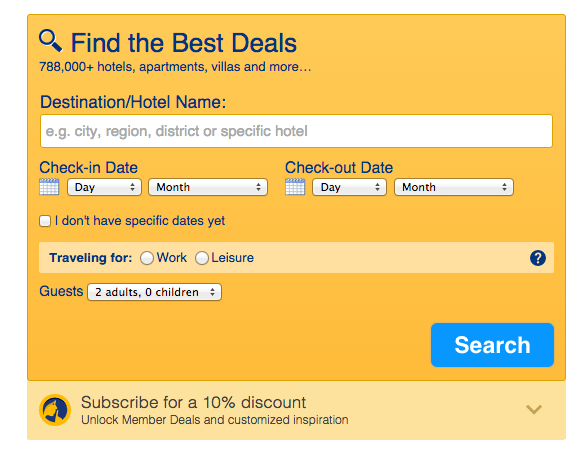 How to build a hotel site using WordPress - Booking.com search widget